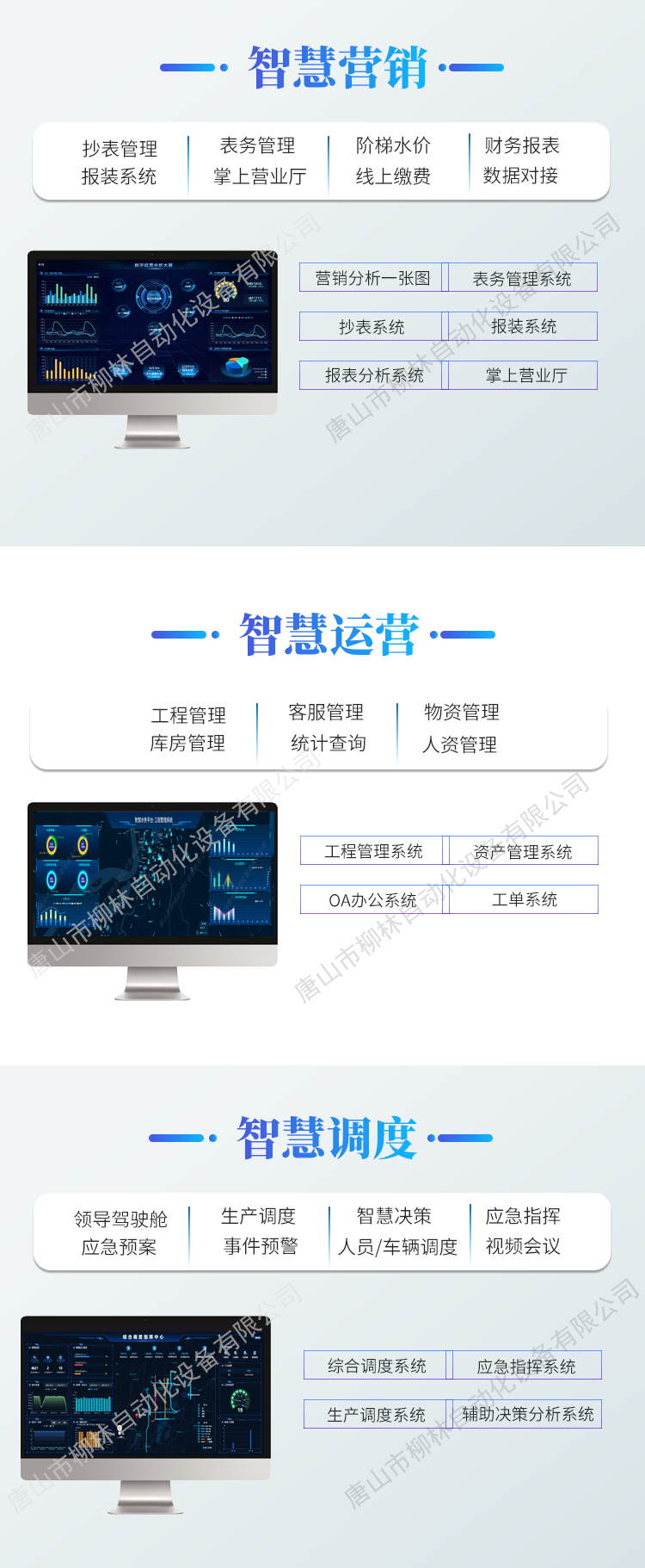 智慧營銷、智慧運營、智慧調度、水務APP